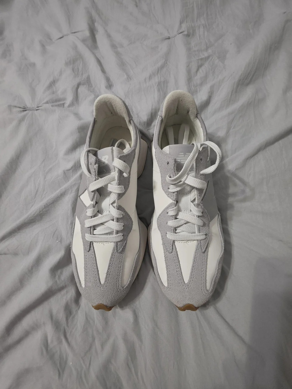 Worn Twice EUC  Wome'sNew Balance White and Light Gray Retro Runner Sneakers